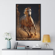 Stunning Horse Vertical Framed Poster, Home Décor, Equestrian Art, Gift for Horse Lovers, Inspirational Wall Art, Rustic Interior