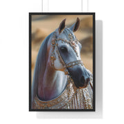 Elegant Horse Framed Art Print, Equine Wall Decor, Horse Lover Gift, Bohemian Home Decor, Nature-Inspired Wall Art