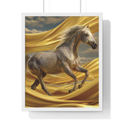 Majestic Horse Framed Poster - Equine Wall Art, Home Decor, Gift for Horse Lovers, Equestrian Art, Nature Inspired Decoration
