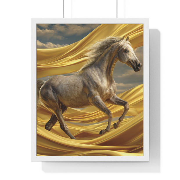Majestic Horse Framed Poster - Equine Wall Art, Home Decor, Gift for Horse Lovers, Equestrian Art, Nature Inspired Decoration