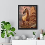 Majestic Horse Wall Art Print, Framed Nature Poster, Home Decor, Equestrian Gift, Western Wall Art