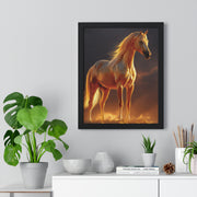 Majestic Horse Vertical Framed Poster | Horse Decor, Animal Art, Wall Art, Equestrian Gift, Nature Decor