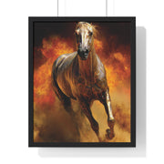 Majestic Horse Framed Poster | Wall Art for Animal Lovers, Equestrian Home Decor, Gift for Horse Enthusiasts, Motivational Art, Equine Decor