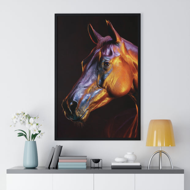 Stunning Horse Wall Art - Vertical Framed Poster, Equestrian Decor, Animal Lover Gift, Home and Office Wall Decor, Unique Art Piece