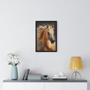 Majestic Horse Art Print - Vertical Framed Poster, Elegant Horse Decor, Nature Wall Art, Animal Lovers Gift, Home & Office Decoration