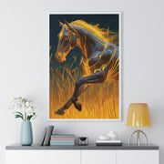 Majestic Horse Framed Art Print | Equestrian Decor, Horse Lover Gift, Wall Art for Home, Unique Horse Artwork, Animal Print