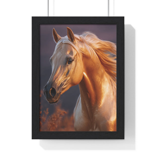 Majestic Horse Framed Poster | Equine Wall Art | Nature Decor | Gift for Horse Lovers | Equestrian Home Decor | Birthday & Housewarming