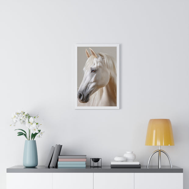 Elegant Horse Portrait Framed Art, Wall Decor, Home Decor, Equestrian Gift, Modern Wall Art
