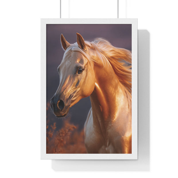 Majestic Horse Framed Poster | Equine Wall Art | Nature Decor | Gift for Horse Lovers | Equestrian Home Decor | Birthday & Housewarming