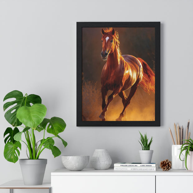 Majestic Horse Framed Poster, Equine Wall Art, Rustic Home Decor, Animal Lover Gift, Equestrian Decor, Farmhouse Wall Art
