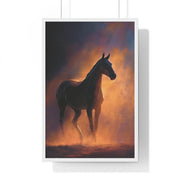 Majestic Horse Vertical Framed Poster - Art Print, Equine Decor, Horse Lover Gift, Home Wall Art, Office Decoration