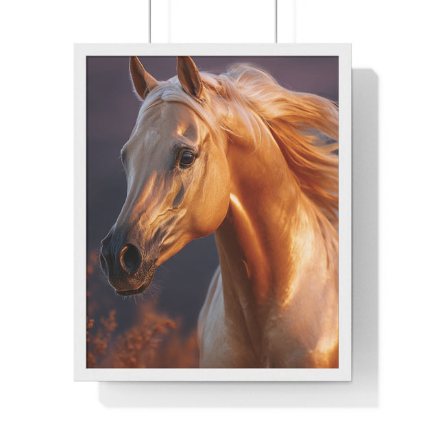 Majestic Horse Framed Poster | Equine Wall Art | Nature Decor | Gift for Horse Lovers | Equestrian Home Decor | Birthday & Housewarming