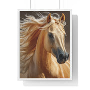 Majestic Horse Art Print - Vertical Framed Poster, Elegant Horse Decor, Nature Wall Art, Animal Lovers Gift, Home & Office Decoration