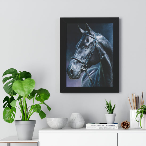 Elegant Horse Art Framed Vertical Poster | Horse Lover Gift, Home Decor, Animal Wall Art, Equestrian Decor, Unique Art Piece