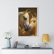 Horse Love Vertical Framed Poster, Equine Wall Art, Farmhouse Decor, Gift for Horse Lovers, Equestrian Home Decor