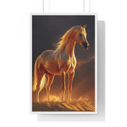 Majestic Horse Vertical Framed Poster | Horse Decor, Animal Art, Wall Art, Equestrian Gift, Nature Decor