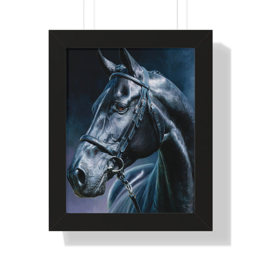 Elegant Horse Art Framed Vertical Poster | Horse Lover Gift, Home Decor, Animal Wall Art, Equestrian Decor, Unique Art Piece