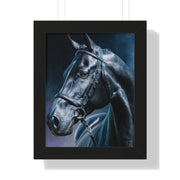 Elegant Horse Art Framed Vertical Poster | Horse Lover Gift, Home Decor, Animal Wall Art, Equestrian Decor, Unique Art Piece