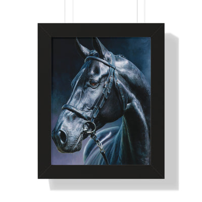 Elegant Horse Art Framed Vertical Poster | Horse Lover Gift, Home Decor, Animal Wall Art, Equestrian Decor, Unique Art Piece