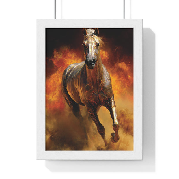 Majestic Horse Framed Poster | Wall Art for Animal Lovers, Equestrian Home Decor, Gift for Horse Enthusiasts, Motivational Art, Equine Decor