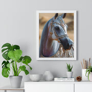 Elegant Horse Framed Art Print, Equine Wall Decor, Horse Lover Gift, Bohemian Home Decor, Nature-Inspired Wall Art