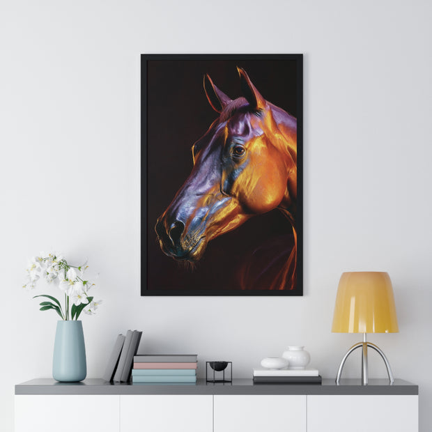 Stunning Horse Wall Art - Vertical Framed Poster, Equestrian Decor, Animal Lover Gift, Home and Office Wall Decor, Unique Art Piece