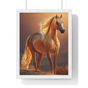 Majestic Horse Framed Poster - Equestrian Art, Farmhouse Decor, Wall Art, Horse Lover Gift, Nature Print
