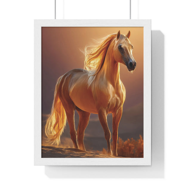 Majestic Horse Framed Poster - Equestrian Art, Farmhouse Decor, Wall Art, Horse Lover Gift, Nature Print