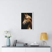 Majestic Horse Framed Wall Art, Equestrian Decor, Equine Art Print, Home Decor Gift, Animal Lovers Wall Hanging