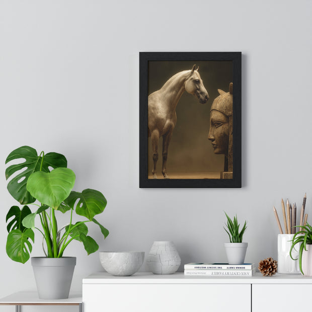 Elegant Equine Art Poster, Horse Wall Decor, Framed Horse Photography, Animal Lover Gift, Home Office Art, Equestrian Decor