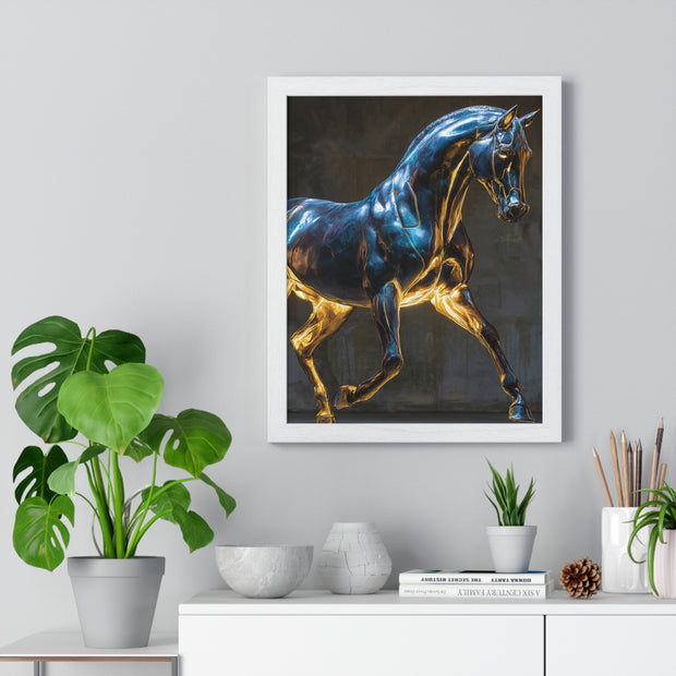 Elegant Horse Framed Wall Art Print, Modern Home Decor, Equestrian Decor, Gallery Wall Art, Horse Lover Gift