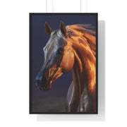 Elegant Horse Art Print, Vertical Framed Poster, Equestrian Decor, Horse Lover Gift, Home Wall Art, Animal Themed Decoration