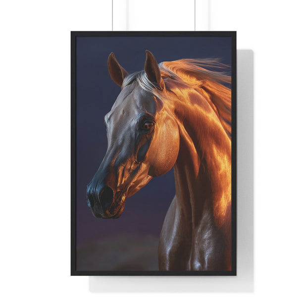 Elegant Horse Art Print, Vertical Framed Poster, Equestrian Decor, Horse Lover Gift, Home Wall Art, Animal Themed Decoration