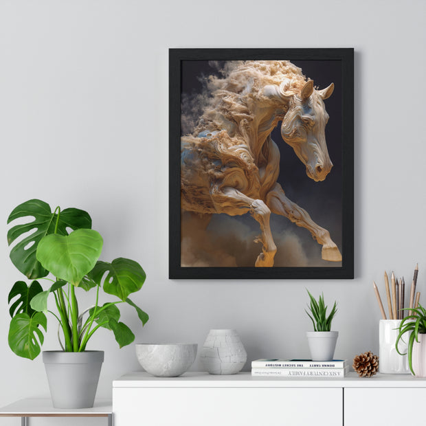 Stunning Horse Art Print, Vertical Framed Poster, Home Decor, Equestrian Gift, Wall Art