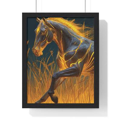 Majestic Horse Framed Art Print | Equestrian Decor, Horse Lover Gift, Wall Art for Home, Unique Horse Artwork, Animal Print