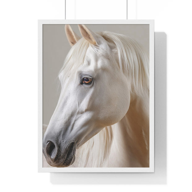Elegant Horse Portrait Framed Art, Wall Decor, Home Decor, Equestrian Gift, Modern Wall Art