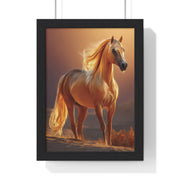 Majestic Horse Framed Poster - Equestrian Art, Farmhouse Decor, Wall Art, Horse Lover Gift, Nature Print