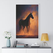 Majestic Horse Vertical Framed Poster - Art Print, Equine Decor, Horse Lover Gift, Home Wall Art, Office Decoration