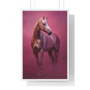 Elegant Horse Vertical Framed Poster, Farmhouse Decor, Animal Art Print, Gift for Horse Lovers, Equine Wall Art