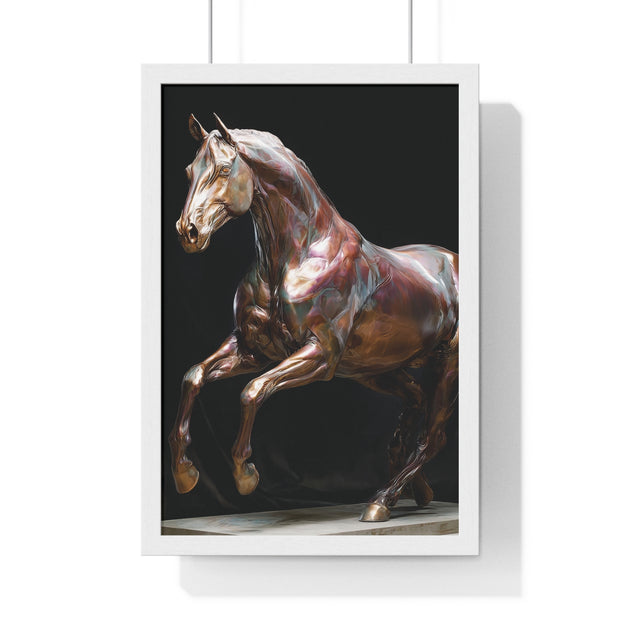 Elegant Horse Art Print, Home Decor, Equestrian Wall Art, Gift for Horse Lovers, Framed Poster Decoration