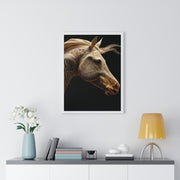 Elegant Horse Framed Art Print, Equine Wall Decor, Horse Lover Gift, Home Decor, Animal Artwork, Equestrian Style