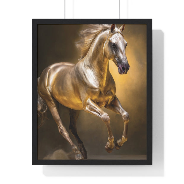 Majestic Horse Vertical Framed Poster, Equine Art Print, Home Decor, Animal Lover Gift, Equestrian Wall Art, Horse-Themed Decoration