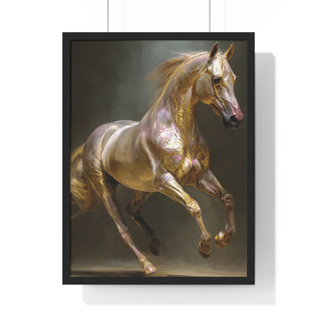 Elegant Horse Art Print, Horse Lover Gift, Wall Decor for Equestrians, Inspirational Home Art, Vertical Framed Horse Poster
