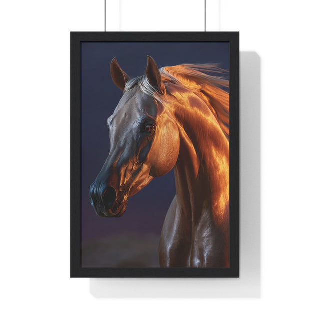 Elegant Horse Art Print, Vertical Framed Poster, Equestrian Decor, Horse Lover Gift, Home Wall Art, Animal Themed Decoration