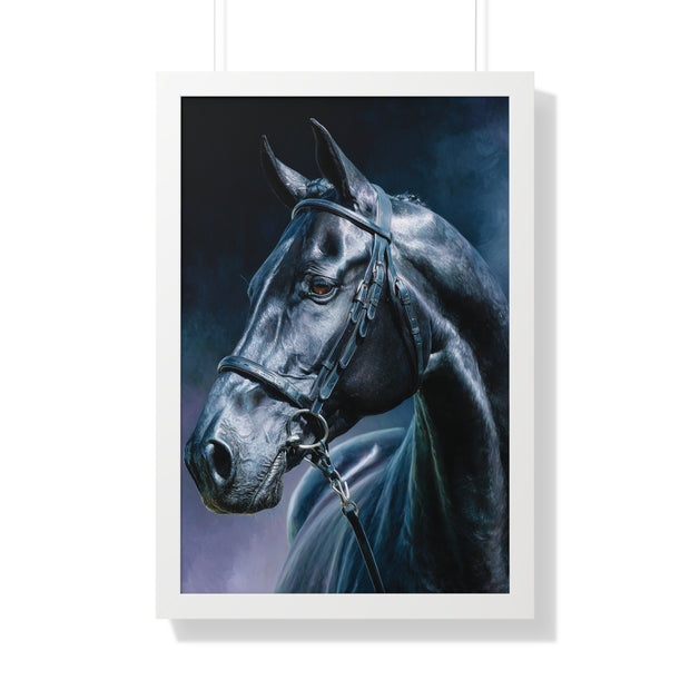 Elegant Horse Art Framed Vertical Poster | Horse Lover Gift, Home Decor, Animal Wall Art, Equestrian Decor, Unique Art Piece