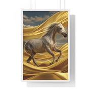Majestic Horse Framed Poster - Equine Wall Art, Home Decor, Gift for Horse Lovers, Equestrian Art, Nature Inspired Decoration