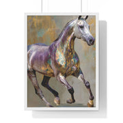 Equine Art Vertical Framed Poster, Horse Wall Decor, Equestrian Gift, Interior Design Accent, Equine Enthusiast Home Decor