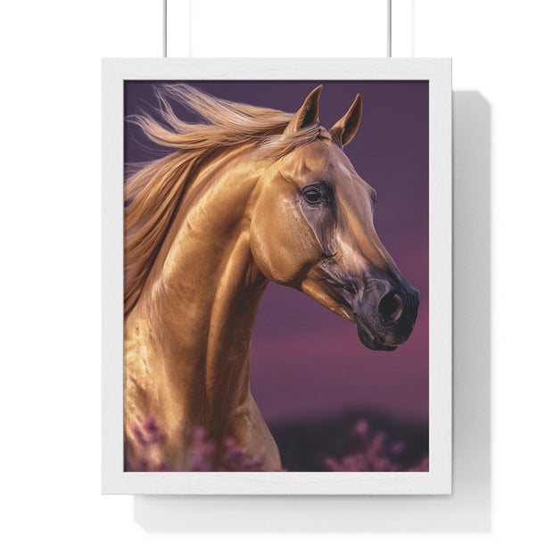 Majestic Horse Framed Poster | Equine Art Print for Home Decor | Ideal Gift for Horse Lovers, Equestrian Decor, Wall Art