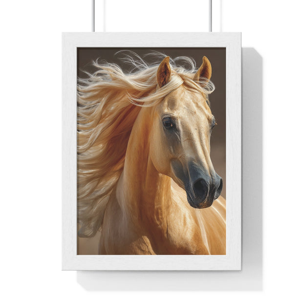 Majestic Horse Art Print - Vertical Framed Poster, Elegant Horse Decor, Nature Wall Art, Animal Lovers Gift, Home & Office Decoration