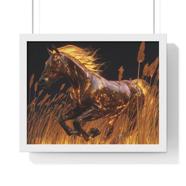 Majestic Horse Framed Poster | Horse Wall Art, Equestrian Decor, Animal Lover Gift, Home Decor, Rustic Wall Art